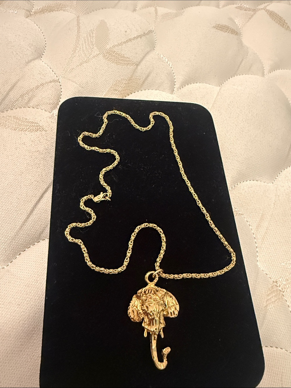 Gold Elephant Pendant Necklace - Women's Jewelry vintage gold plated